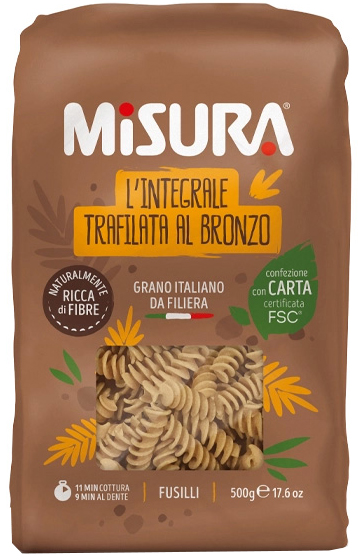 Misura Fusilli Con Germe Di Grano Integrale 500 g Misura Fusilli Con Germe Di Grano Integrale 500 g