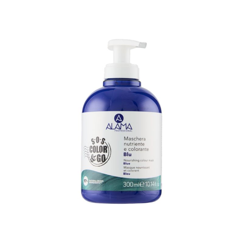 Alama Sos Color & Go - Maschera Nutriente Colorante Per Capelli Tonalità Blu 300 ml