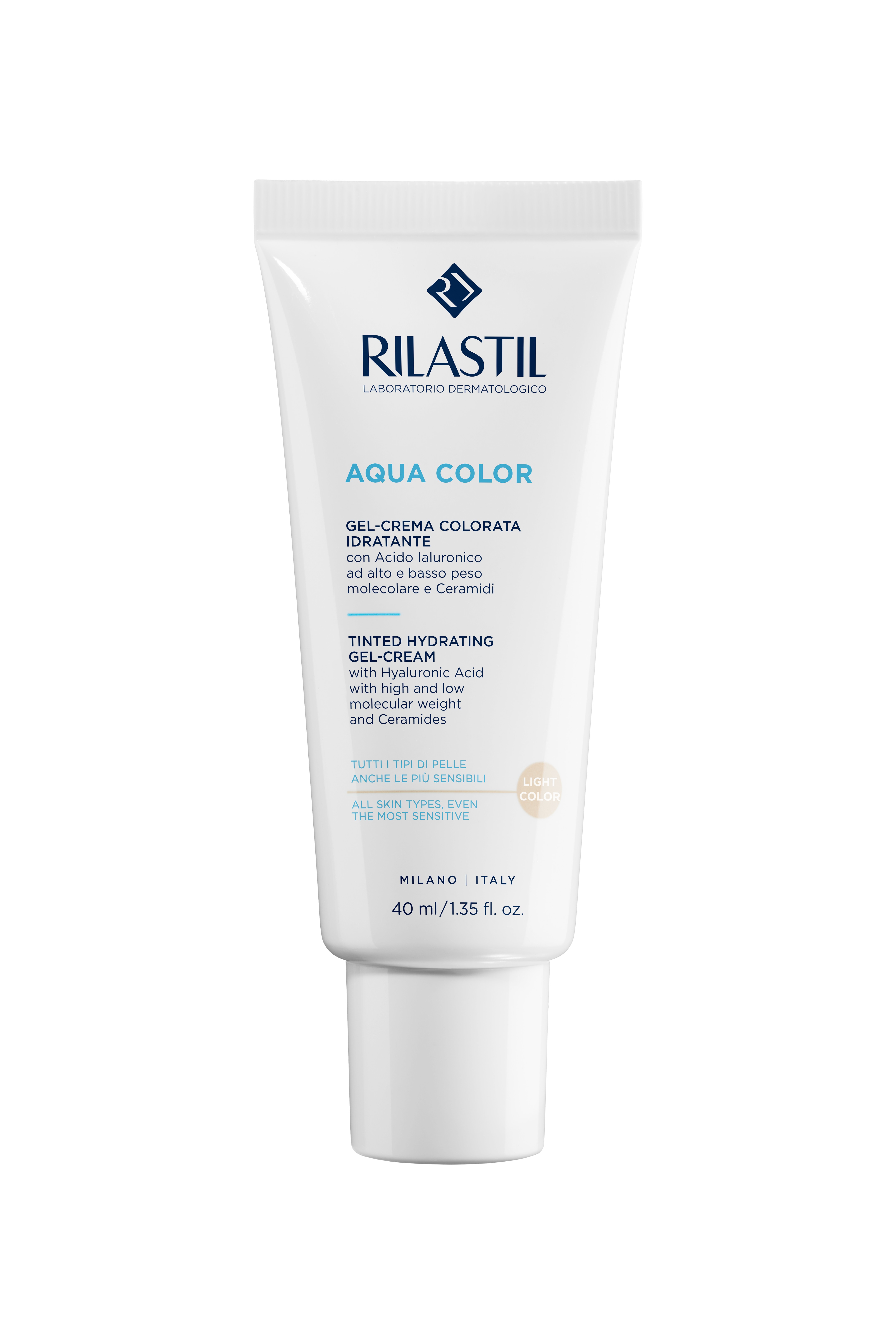 Rilastil Aqua Color - Gel-Crema Colorata Idratyante 40 ml Light