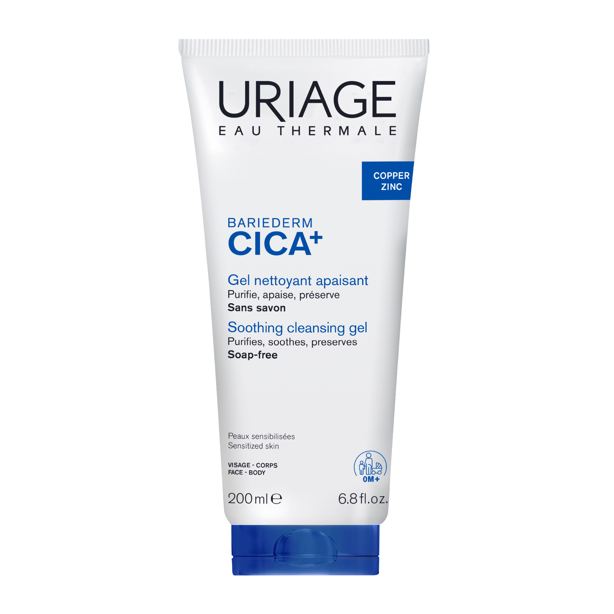 Uriage Bariéderm-Cica - Gel Detergente Viso E Corpo Per Pelle Irritata E Danneggiata 200 ml