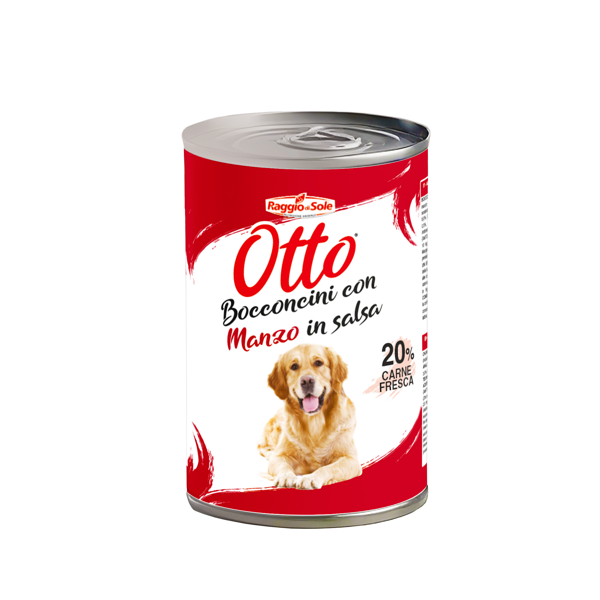 RAGGIO DI SOLE OTTO CANE BOCCONI SALSA MANZO 415GR (lattina)