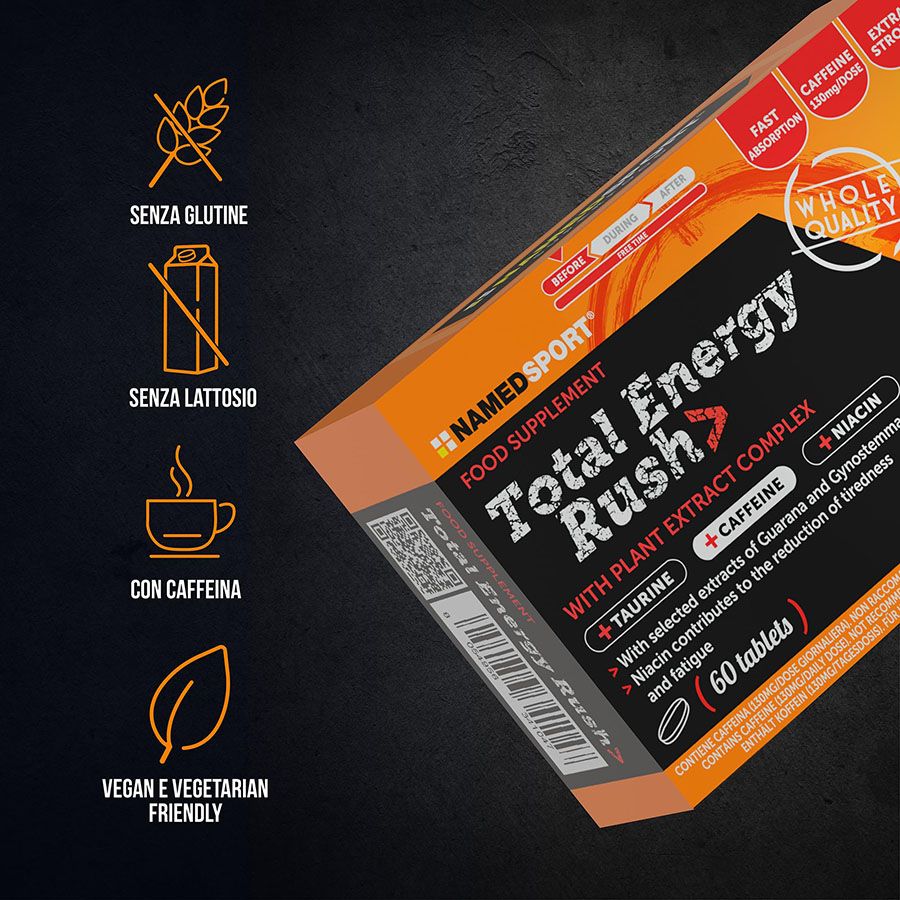 Named Sport - Total Energy Rush 60 Compresse - Integratore Energizzante