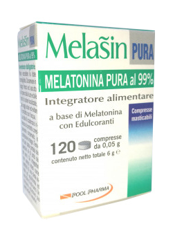 Melasin Pura melatonina pura al 99% utile per il sonno 120 compresse