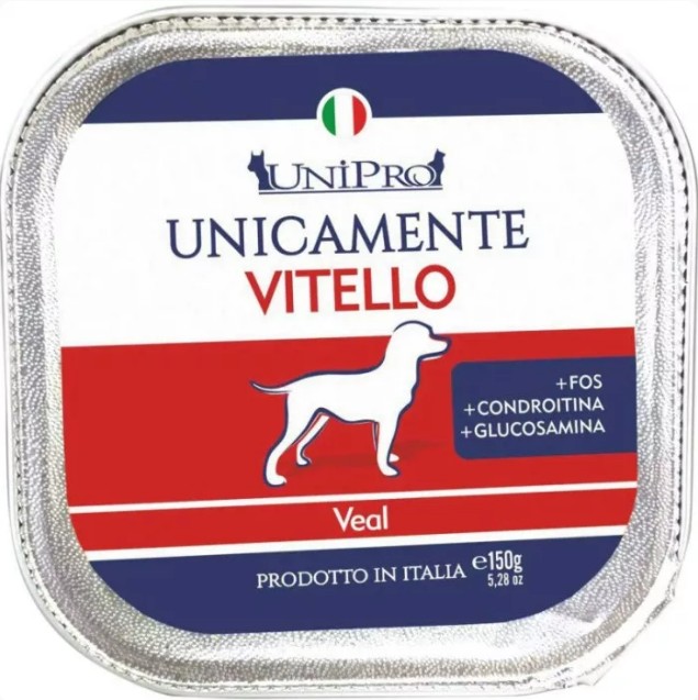 UNIPRO CANE MONOPROTEICO VITELLO 150GR (vaschetta)