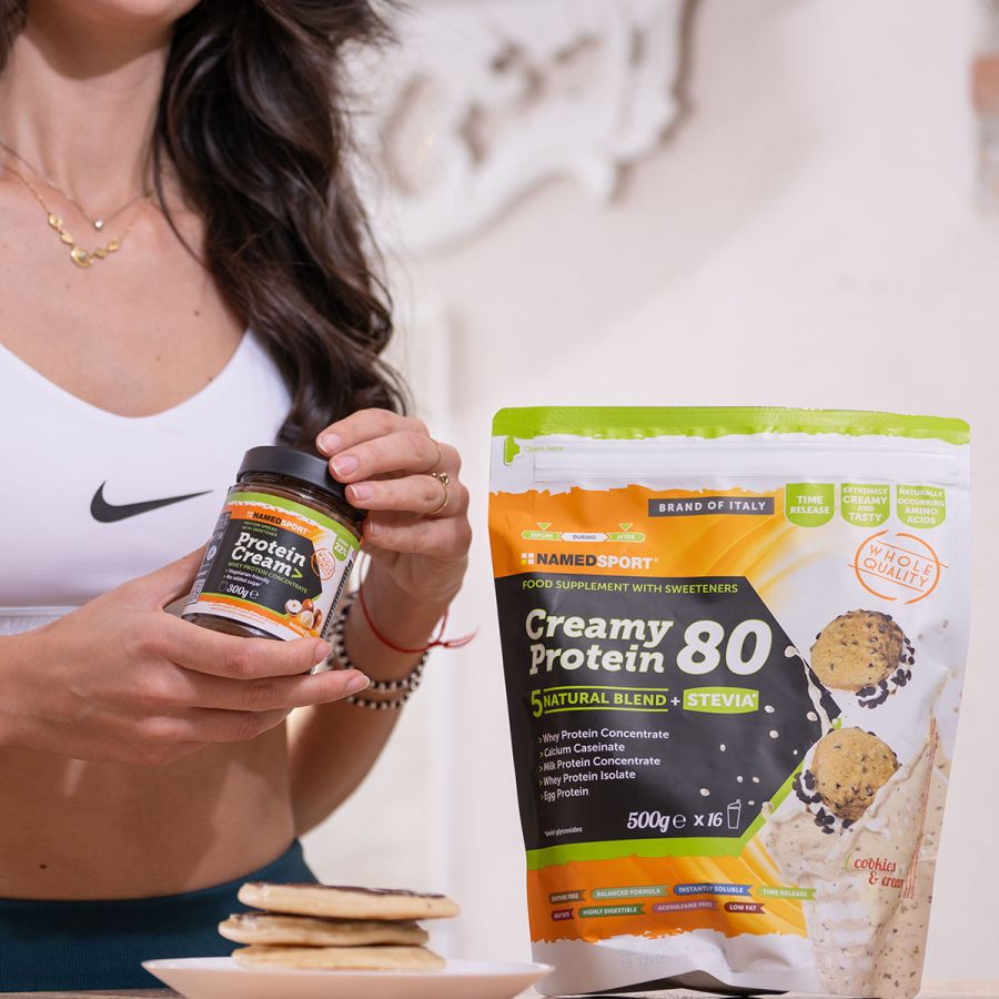 Named Sport - Creamy Protein 80 Cookies & Cream Polvere 500 g - Proteine Del Siero Del Latte