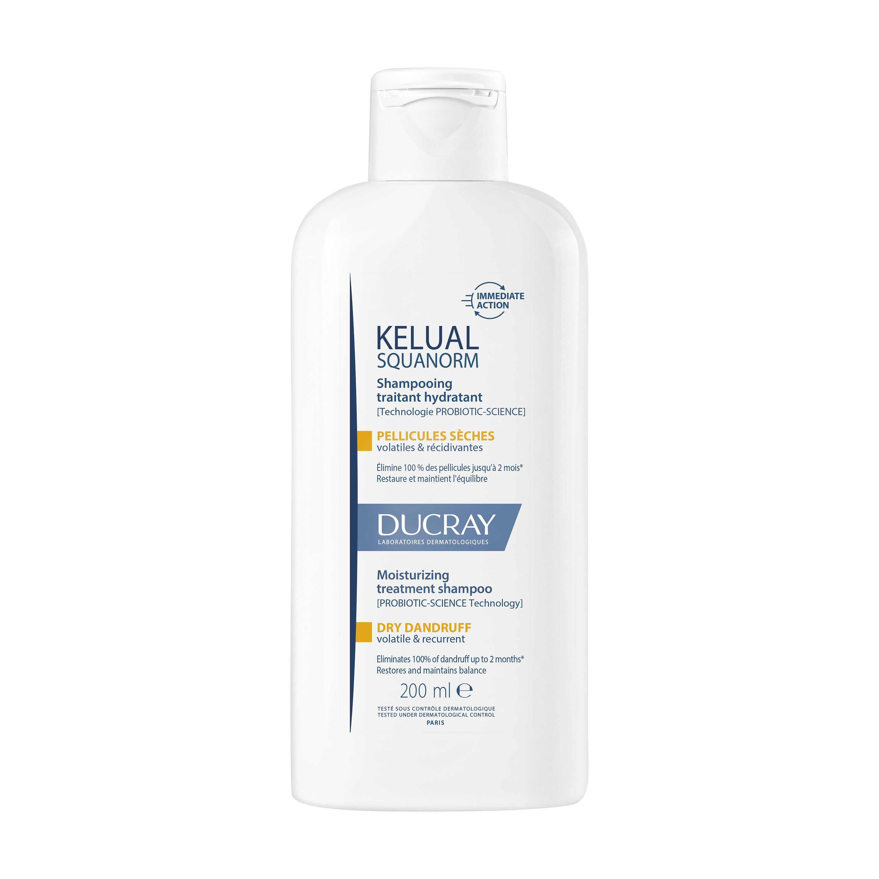 Ducray Shampoo Trattante Idratante - Forfora Secca KELUAL SQUANORM 200 ml