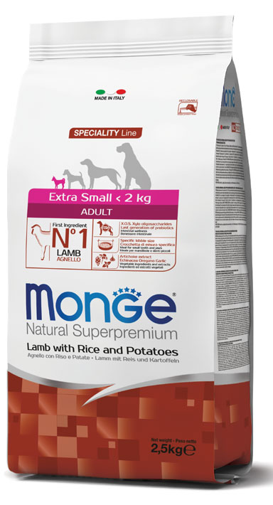 MONGE DOG ADULT XSMALL AGNELLO