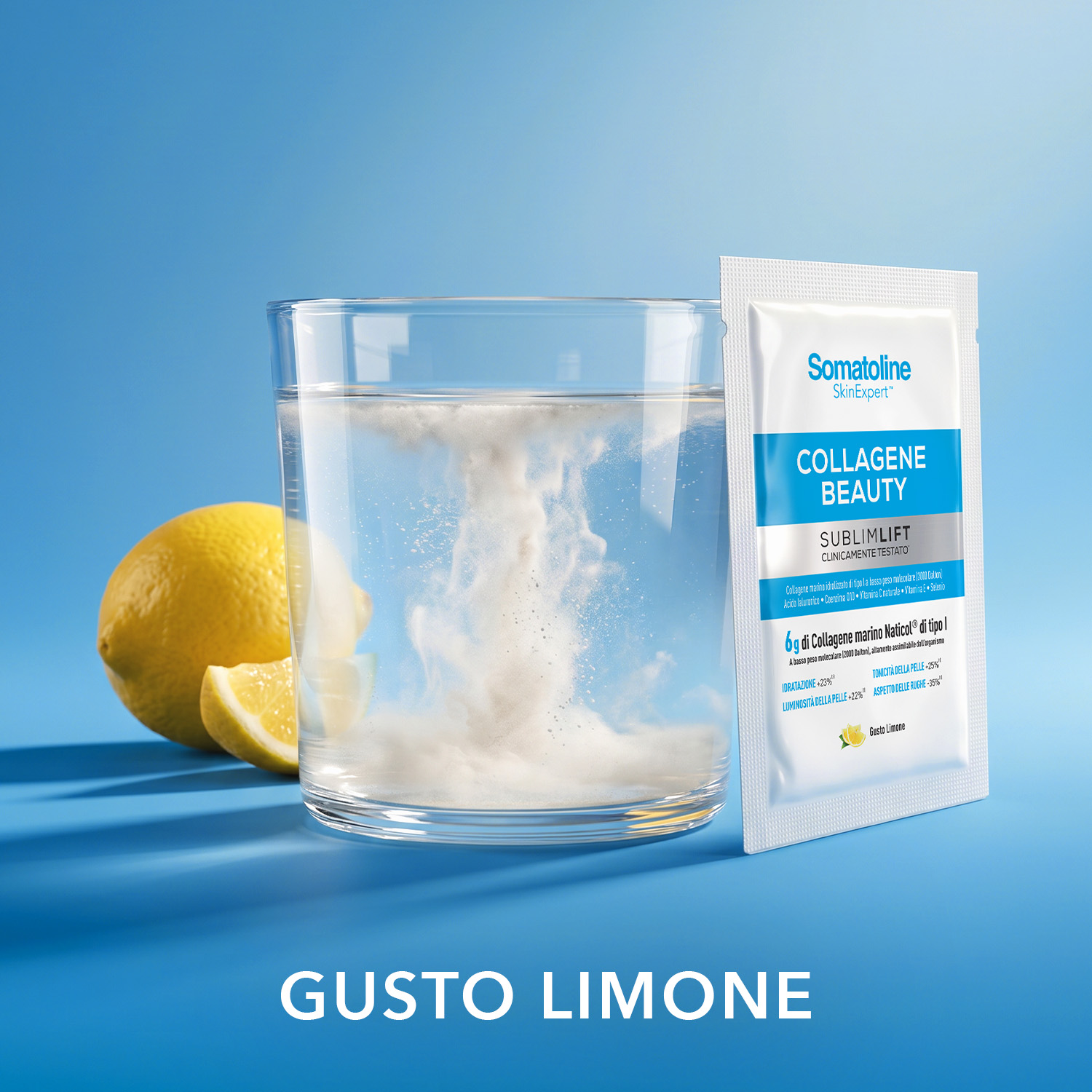 Somatoline SkinExpert Collagene Beauty Sublimlift 10 Bustine Gusto Limone - Integratore Per La Pelle