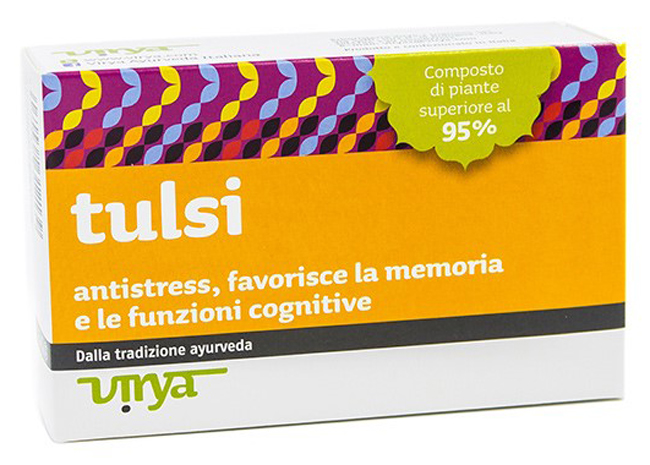 Tulsi Virya utile per la memoria e per lo stress 60 compresse