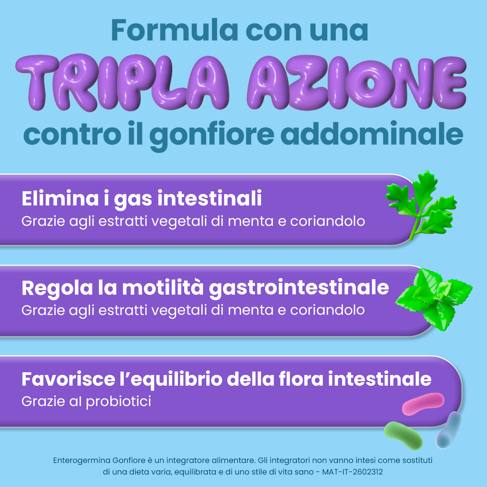Enterogermina Gonfiore 20 Bustine Gusto Pesca - Integratore Con Probiotici, Enzimi Digestivi E Fermenti Lattici Per Il Gonfiore Addominale