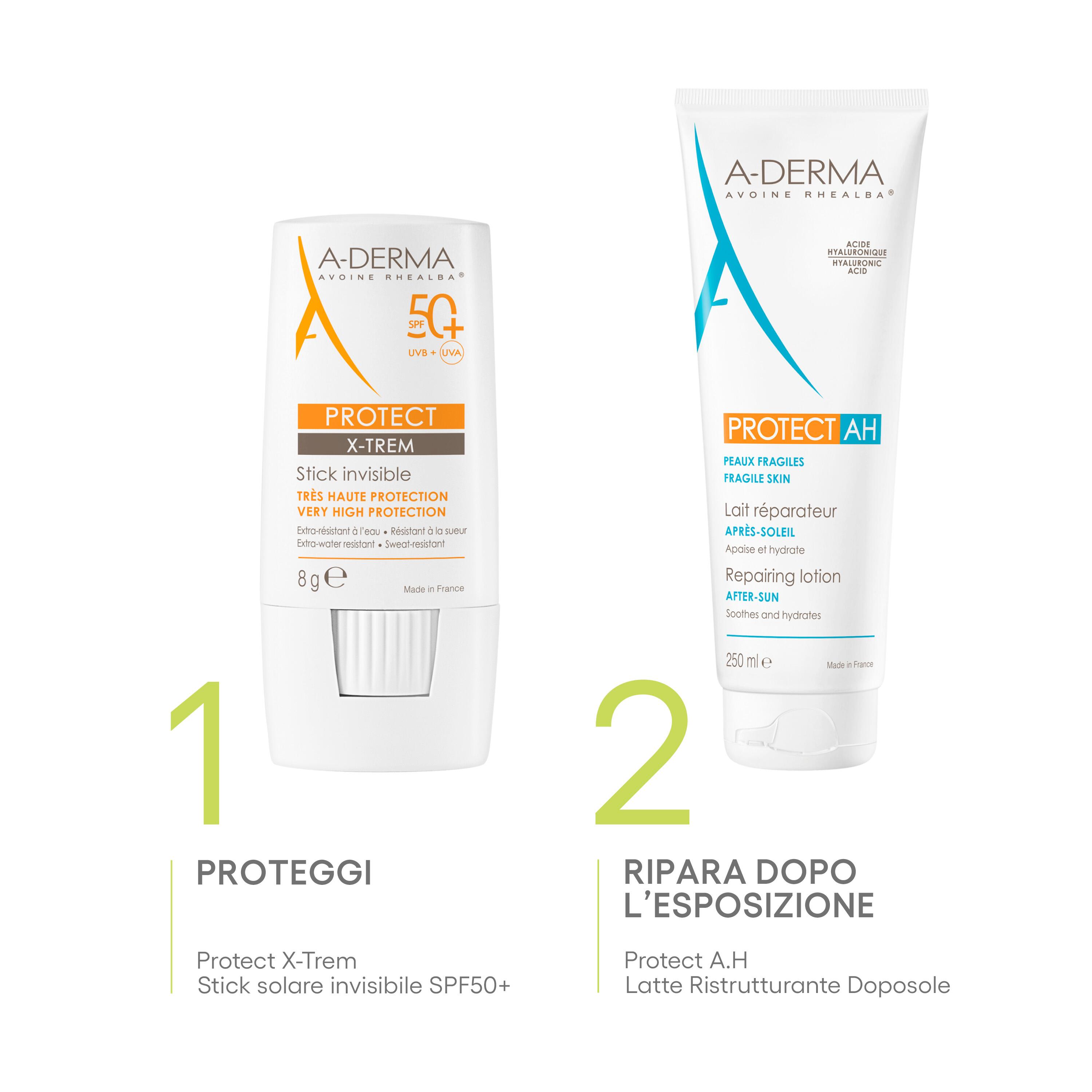 A-Derma X-Trem - Stick Solare Invisibile SPF50+ Viso 8 g