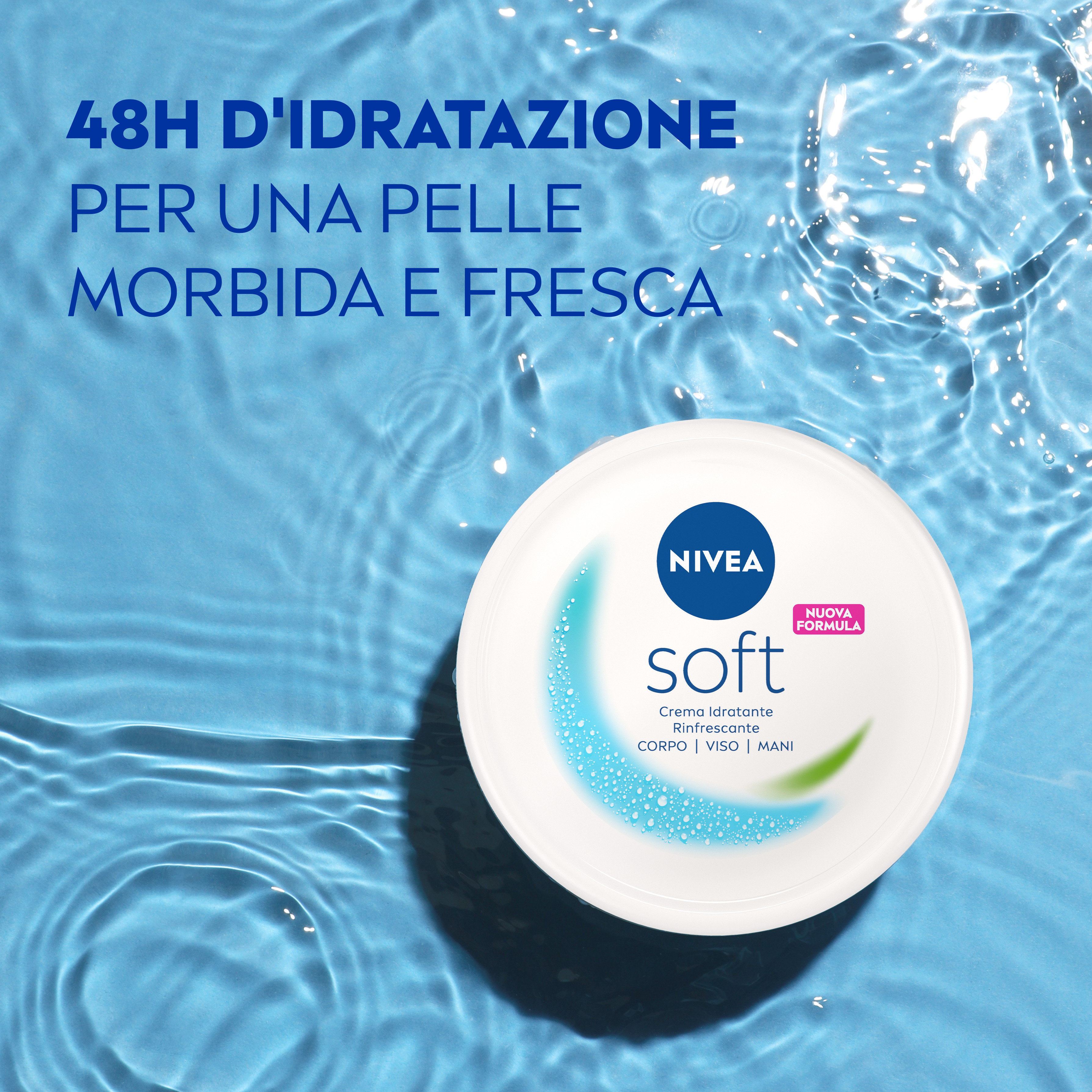 Nivea Soft 200 ml, Crema idratante corpo, viso mani multiuso con Vitamina E e Olio di Jojoba