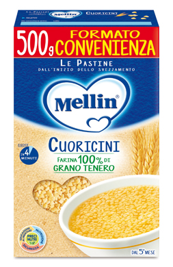 MELLIN Past.Cuoricini 500g MELLIN Past.Cuoricini 500g