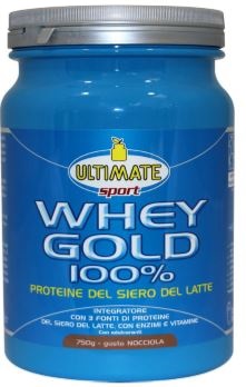 Ultimate Sport Whey Gold 100% Integratore Proteico Gusto Nocciola 750 g Ultimate Sport Whey Gold 100% Integratore Proteico Gusto Nocciola 750 g