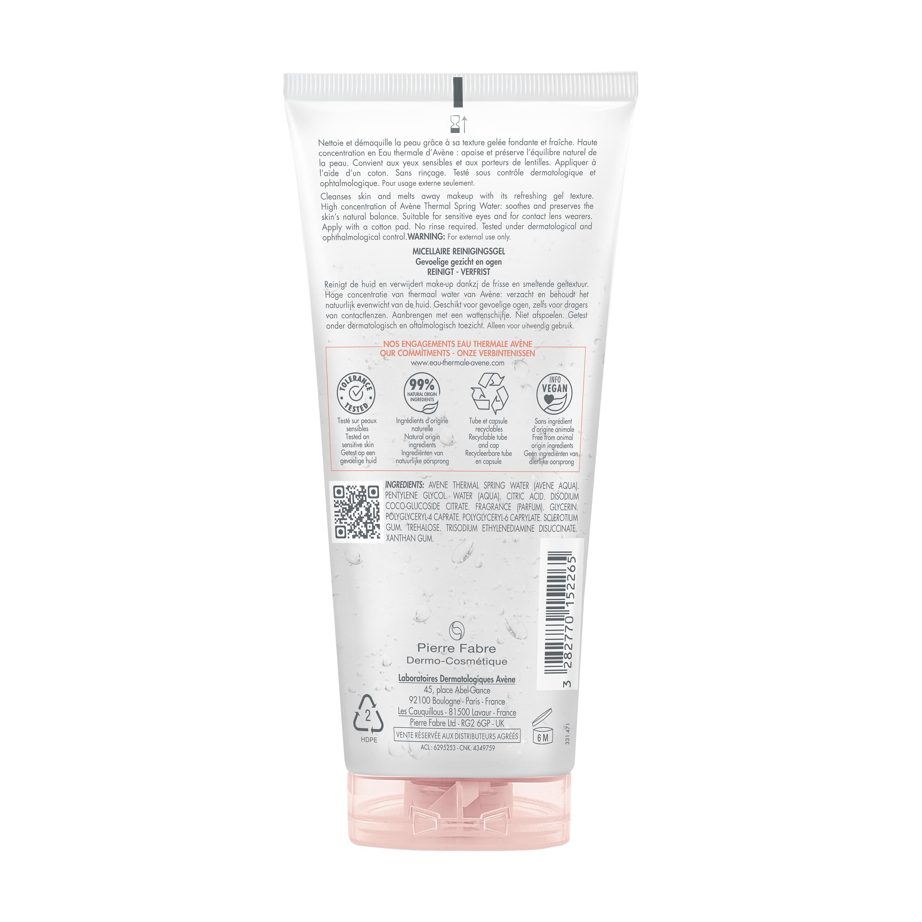 Avène Les Essentiels - Gel Micellare Struccante Viso, Occhi E Labbra 200 ml