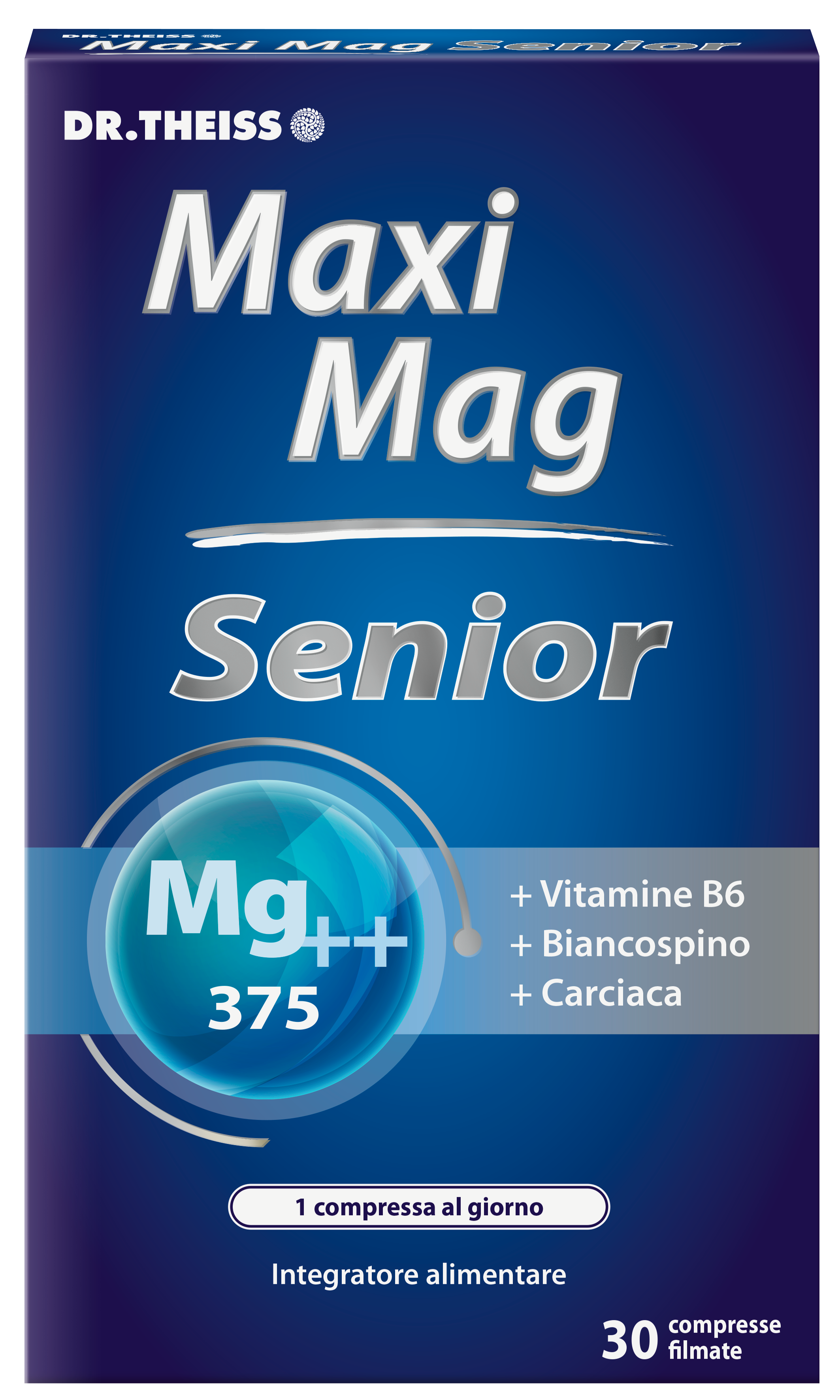 Dr. Theiss - Maxi Mag Magnesio Senior 30 Compresse - Integratore Per Il Benessere Cardiovascolare E Nervoso