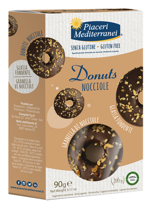 PIACERI MEDITERRANEI Donuts Nocciole 2x45g