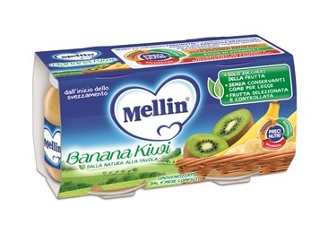 Mellin Omogeneizzato Di Frutta Banana e Kiwi 2 x 100 g Mellin Omogeneizzato Di Frutta Banana e Kiwi 2 x 100 g
