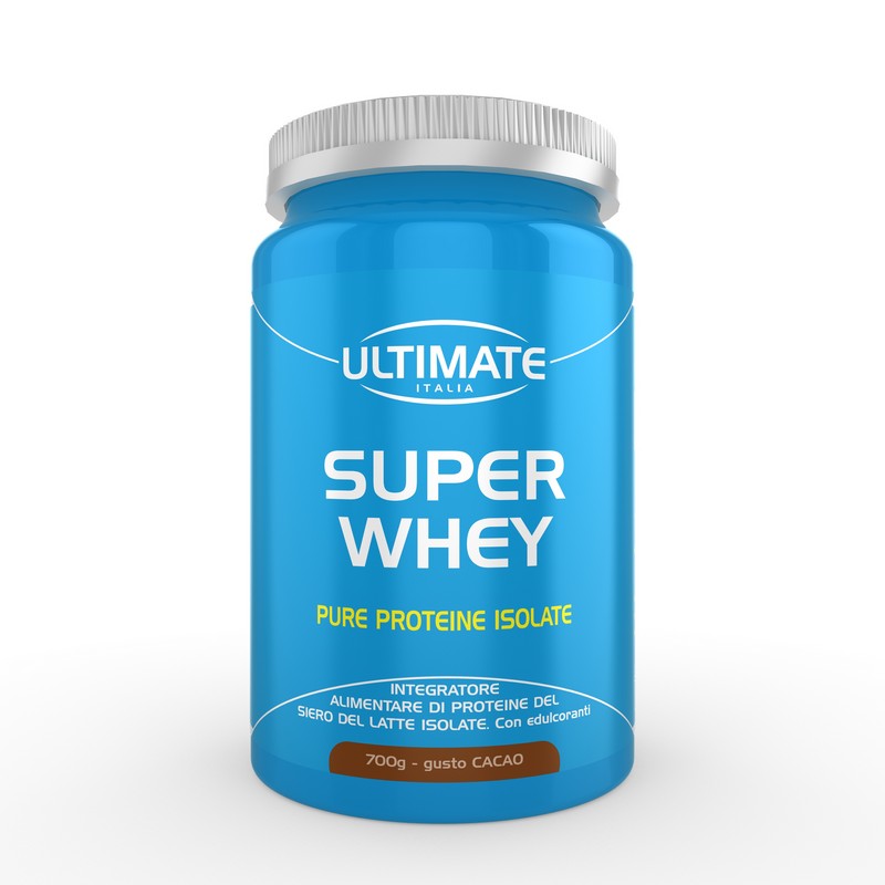 Ultimate Italia Super Whey Gusto Cacao - Proteine Del Siero Del Latte Isolate Microfiltrate 700 g