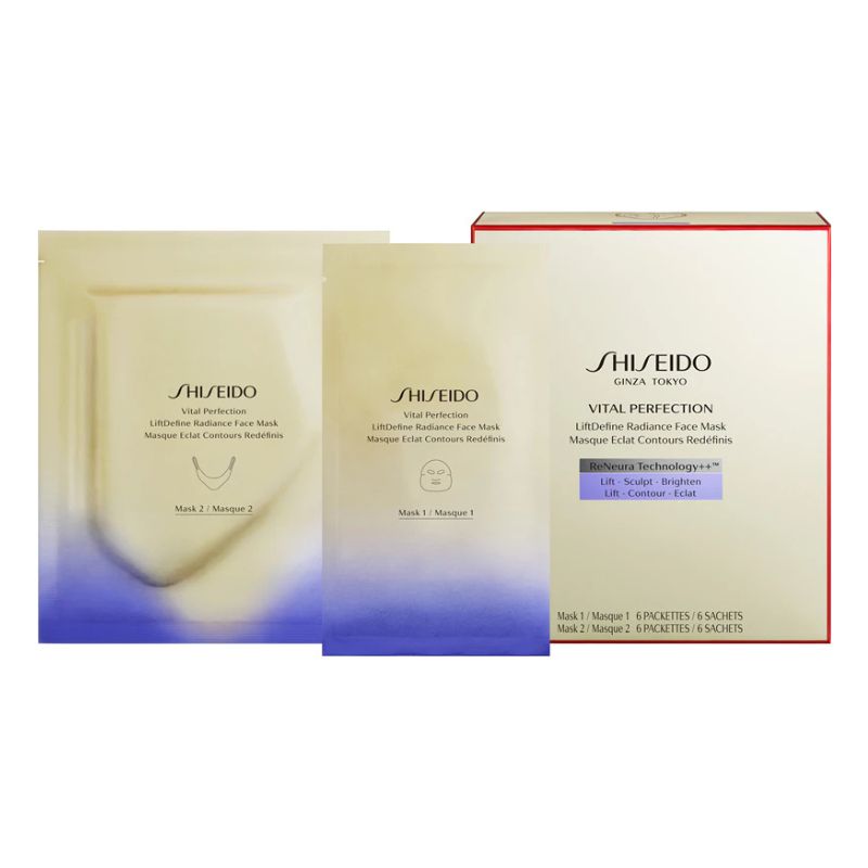 Shiseido - Vital Perfection LiftDefine Radiance Face Mask - Maschera Rassorande Viso 2 Mask x 6 Packets