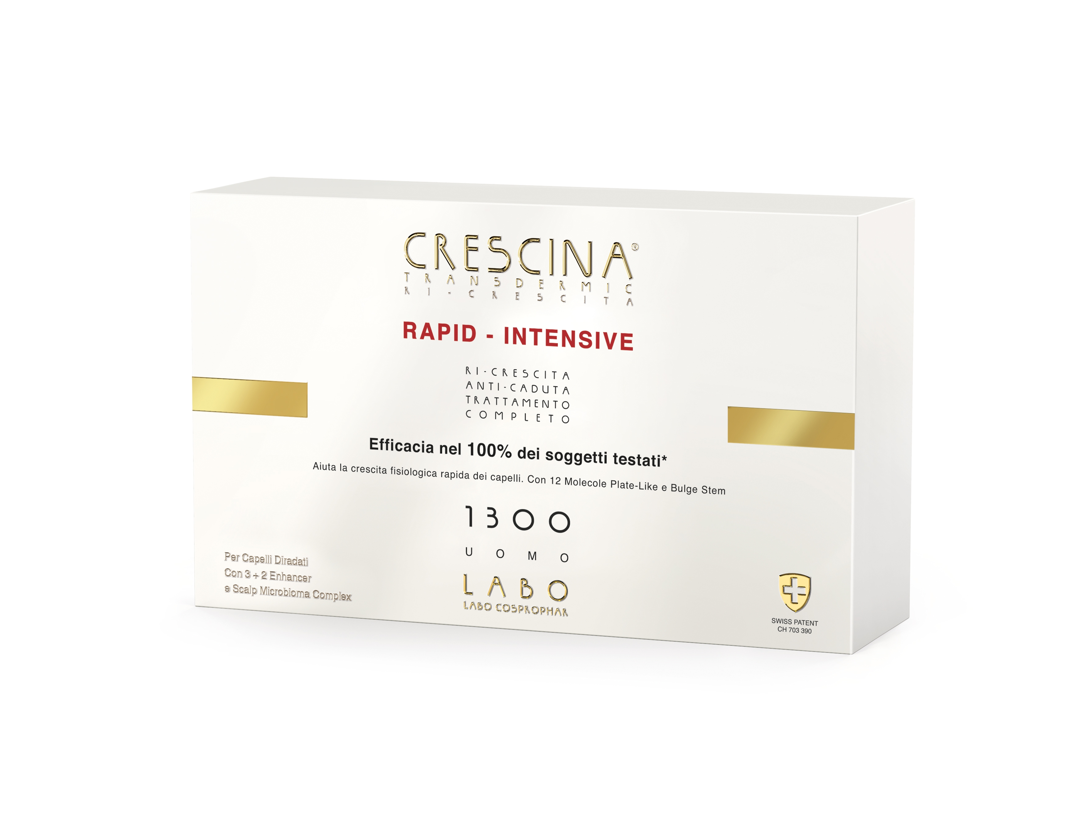 CRESCINA Rapid-Intensive Ri-Crescita HB177 Trattamento Completo 1300 Uomo 10+10 Fiale