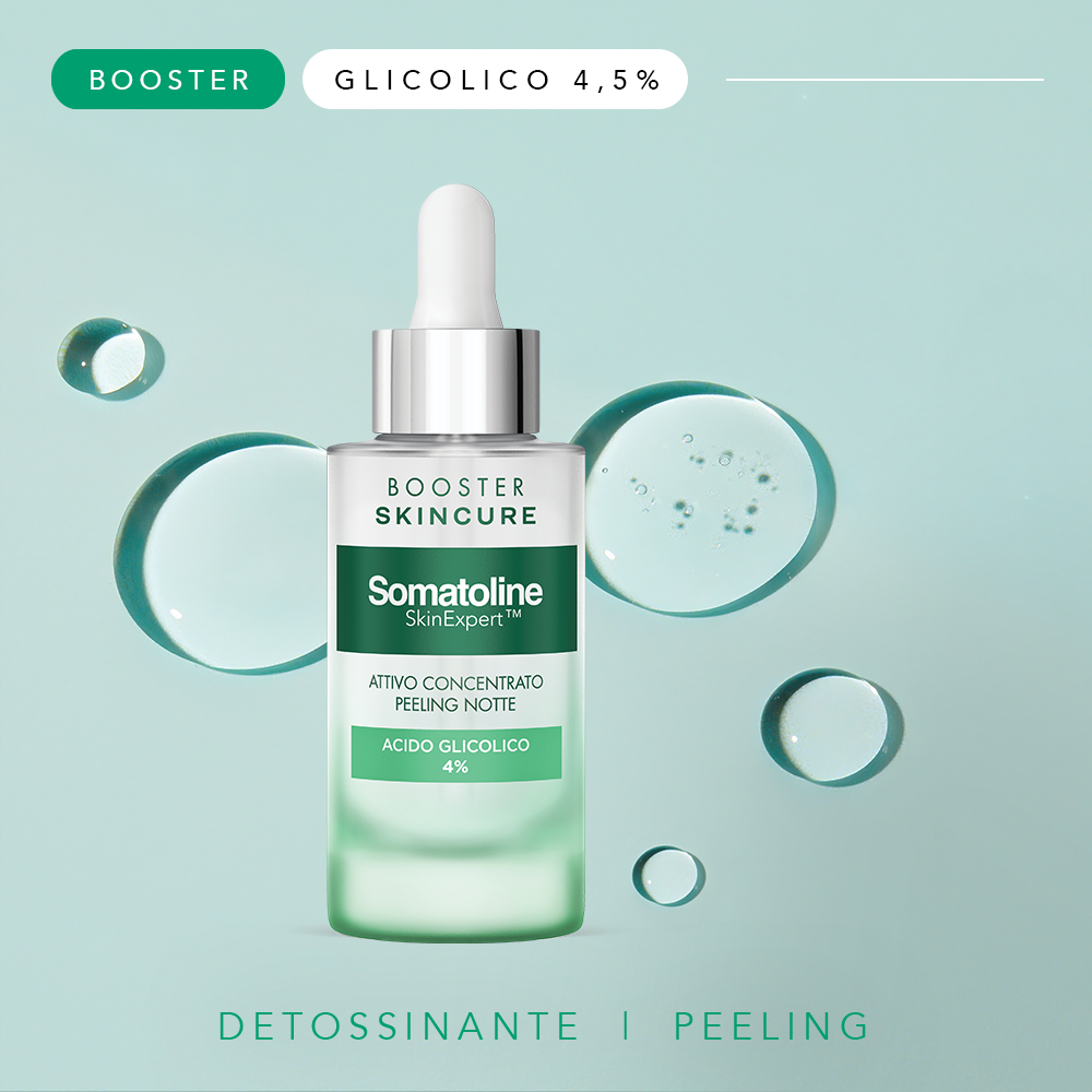 Somatoline SkinExpert, Skincure Booster Peeling - Glicolico 4,5%, Siero Viso Esfoliante, Acido Glicolico 30ml Somatoline SkinExpert, Skincure Booster Peeling - Glicolico 4,5%, Siero Viso Esfoliante, Acido Glicolico 30ml