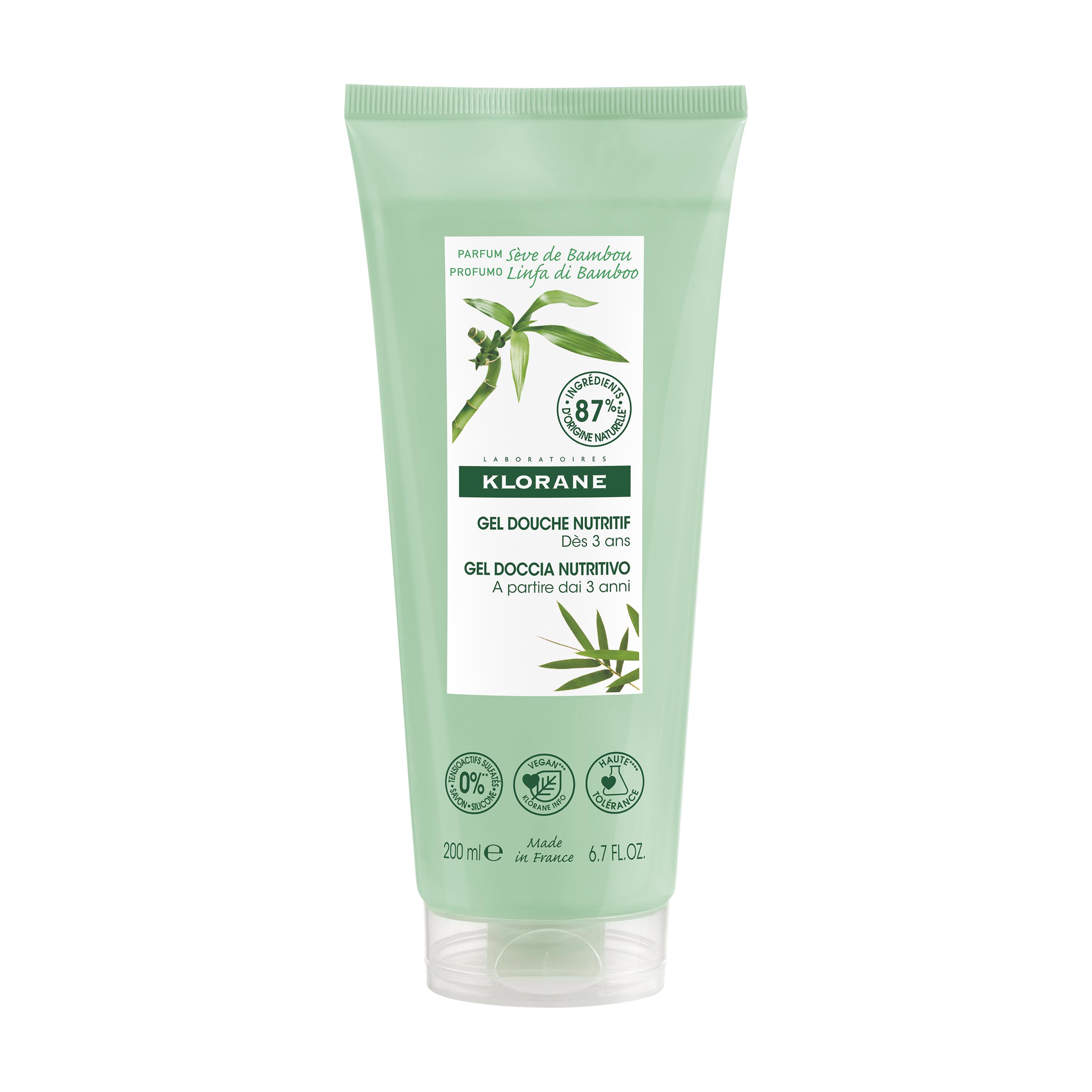 Klorane - Gel Doccia Nutritivo Al Profumo Linfa Di Bambù Per Tutti I Tipi Di Pelle 200 ml