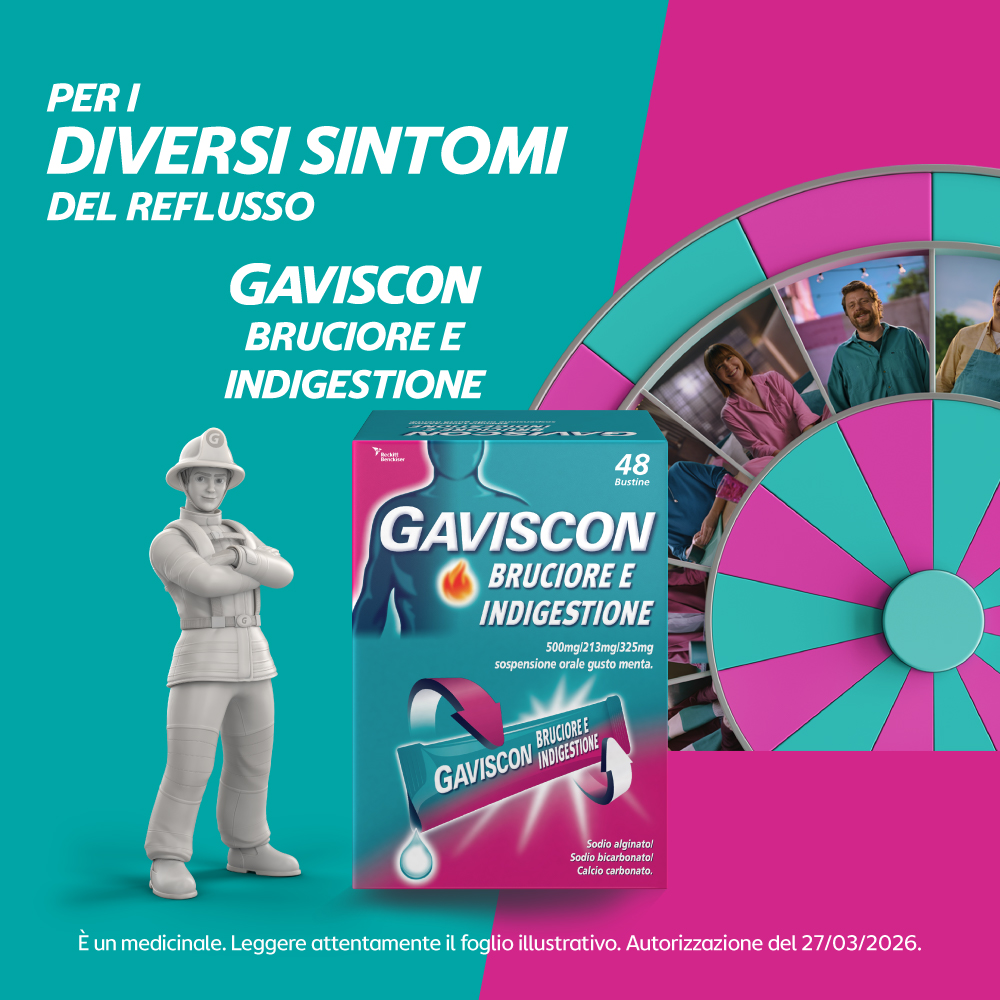 Gaviscon Bruciore E Indigestione - 48 Bustine Contro I Sintomi Del Reflusso Gastroesofageo, Indigestione, Bruciore E Acidità Di Stomaco