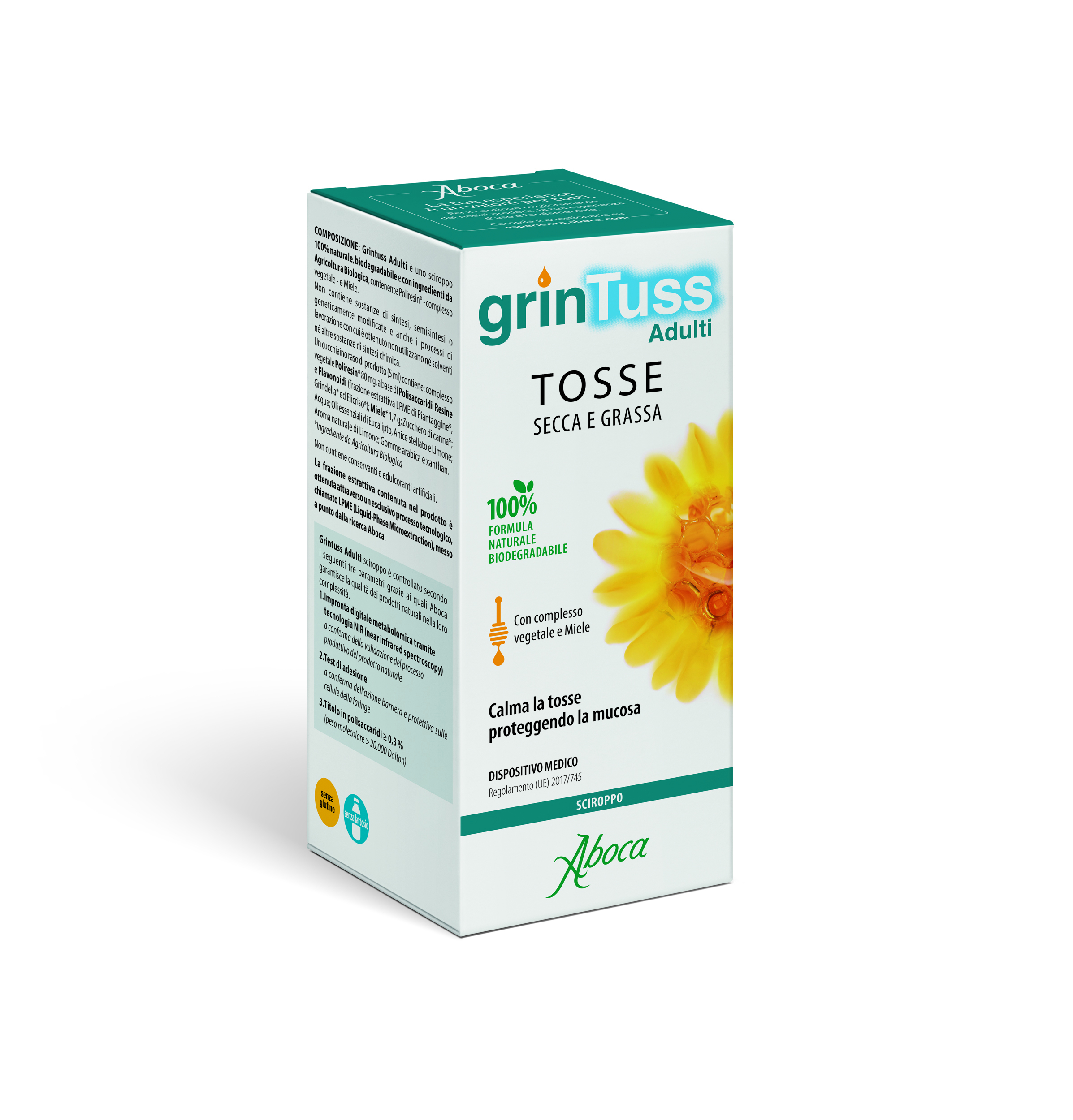 Grintuss Adulti - Sciroppo per tosse secca e grassa - 180 g - DISPOSITIVO MEDICO Classe II a