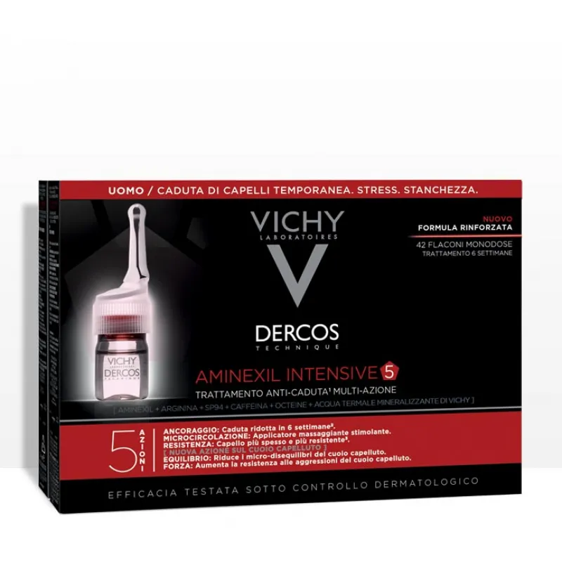 Vichy Dercos Aminexil Intensive 5 Trattamento Anticaduta Uomo 42 Fiale
