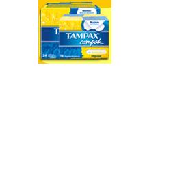 Tampax Compak Regular Assorbenti Interni Flusso Leggero Medio 16 Pezzi