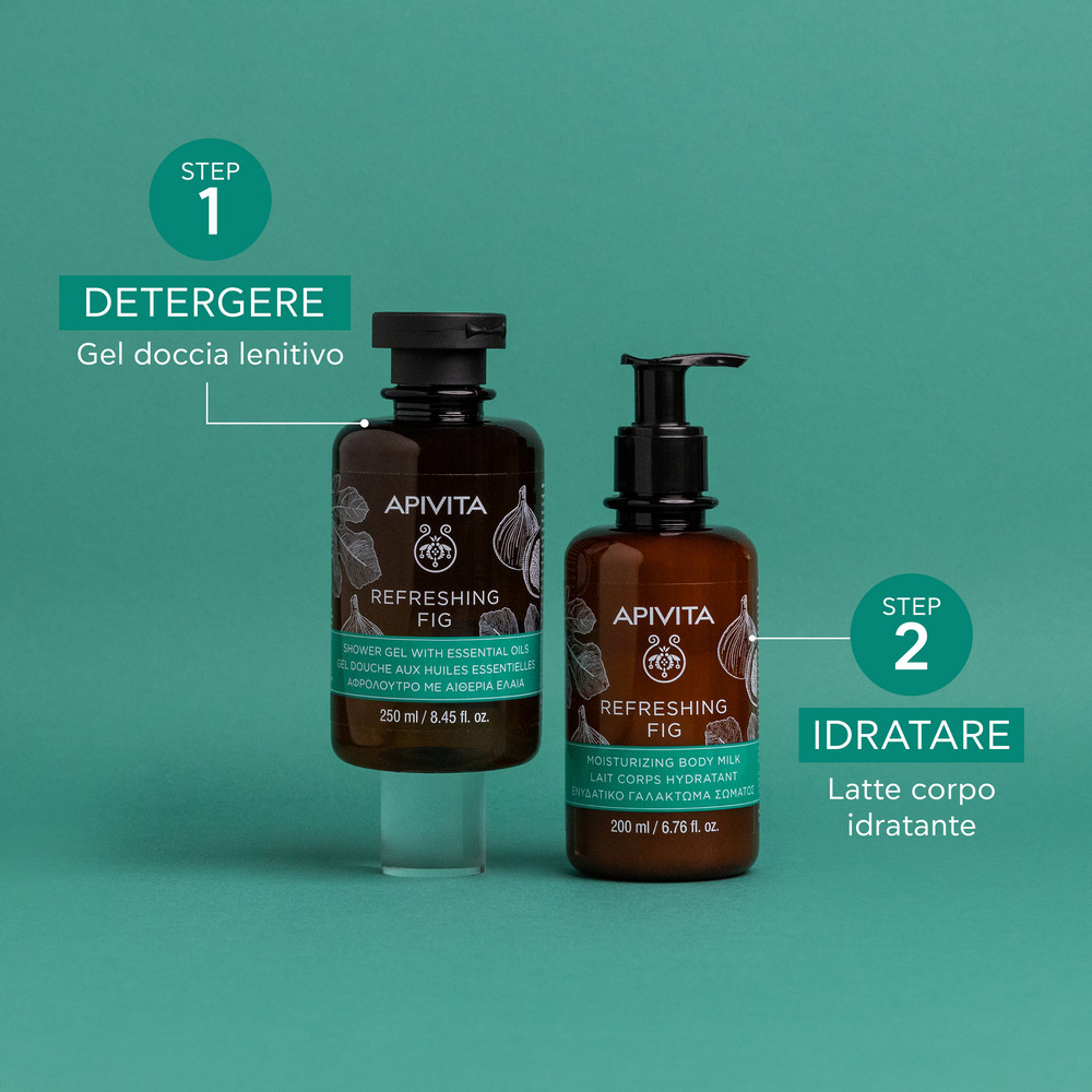 Apivita ReFreshing Fig - Gel Doccia Delicato Con Oli Essenziali Con Fico E Propoli 250 ml