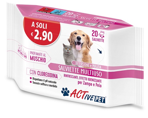 ACTIVE PET SALVIETTE CLX 20PZ ACTIVE PET SALVIETTE CLX 20PZ