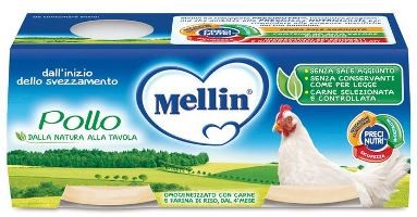 Mellin Omogeneizzato di Pollo 2 x 120 g Mellin Omogeneizzato di Pollo 2 x 120 g