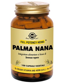 Solgar Palma Nana Integratore Funzionalità Prostatica e Vie Urinarie 100 Capsule