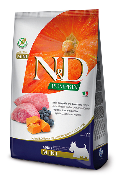 N&D GF P LAMB&BLU AD MINI2,5KG