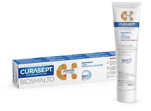 Curasept Biosmalto Dentifricio Protezione Carie Junior 7-12 anni 75 ml
