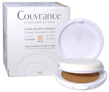 Avène Couvrance Crema Compatta Colorata Oil Free 01 Color Porcellana 9.5 g