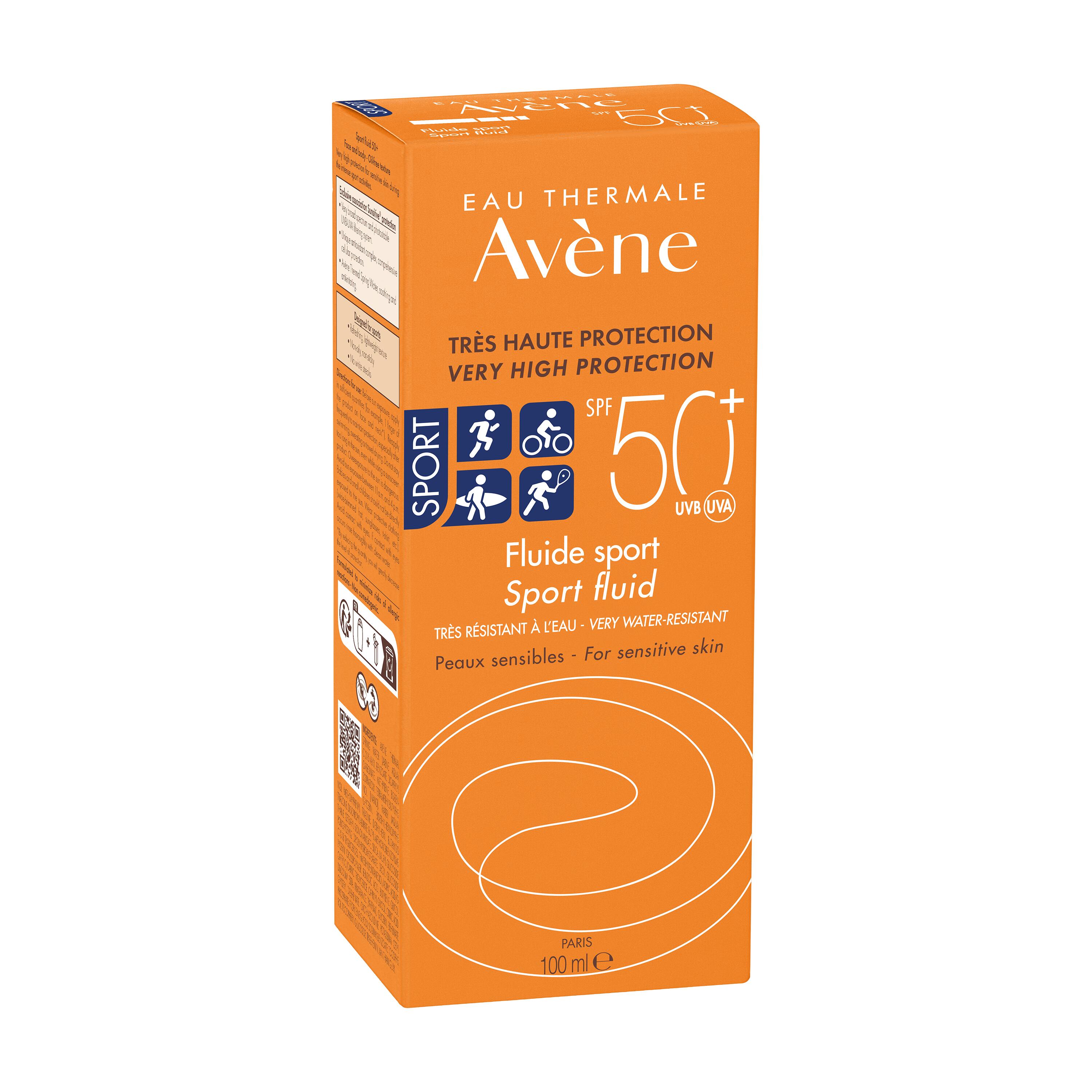 Avène Eau Thermale Fluido Sport SPF50+ - Protezione Solare Viso E Corpo 100 ml