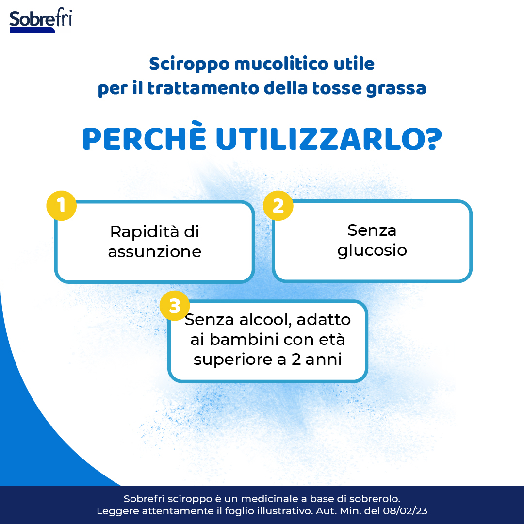 SOBREFRI SCIROPPO MUCOLITICO TOSSE GRASSA SENZA ZUCCHERO 2 ANNI+ 200 ML 