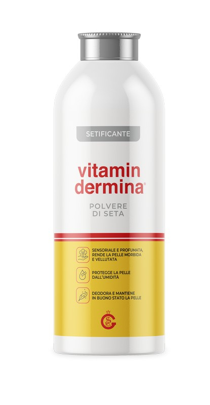 Vitamindermina Polvere Setificante Con Polvere di Seta Talco Profumato 100 g Vitamindermina Polvere Setificante Con Polvere di Seta Talco Profumato 100 g