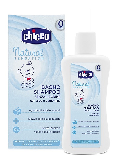 Chicco Natural Sensation Bagno Shampoo Senza Lacrime Detergente 200 ml