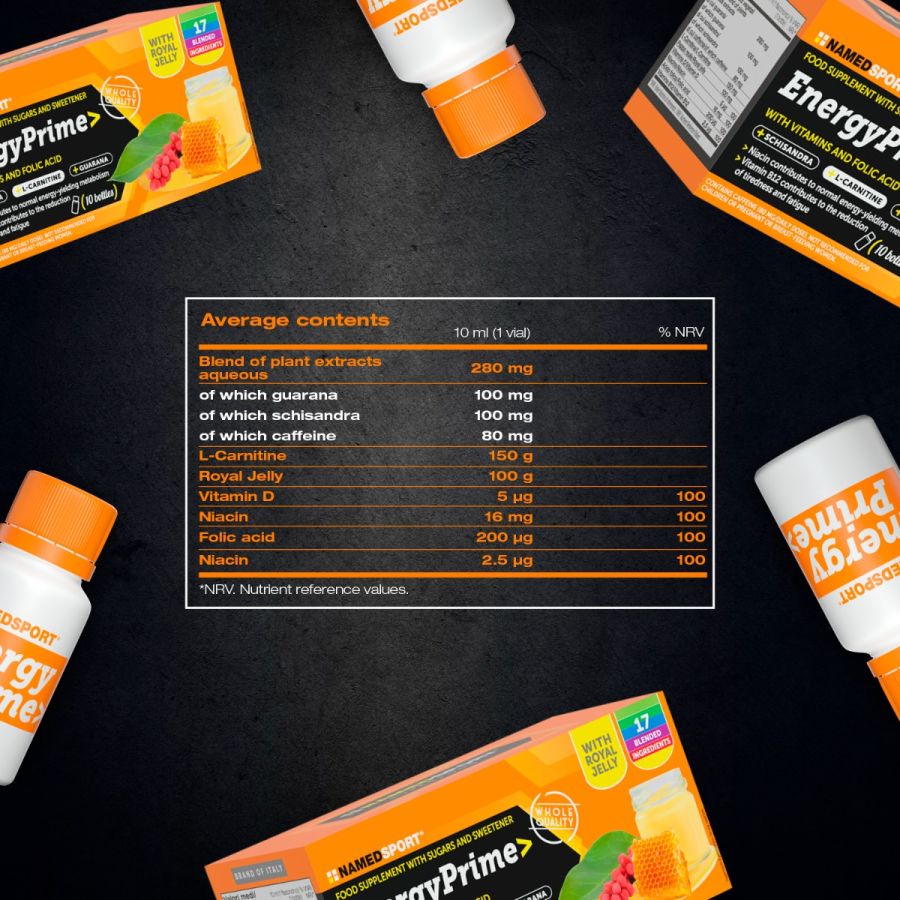 Named Sport Energy Prime 10 Flaconcini - Integratore Per Stanchezza E Affaticamento