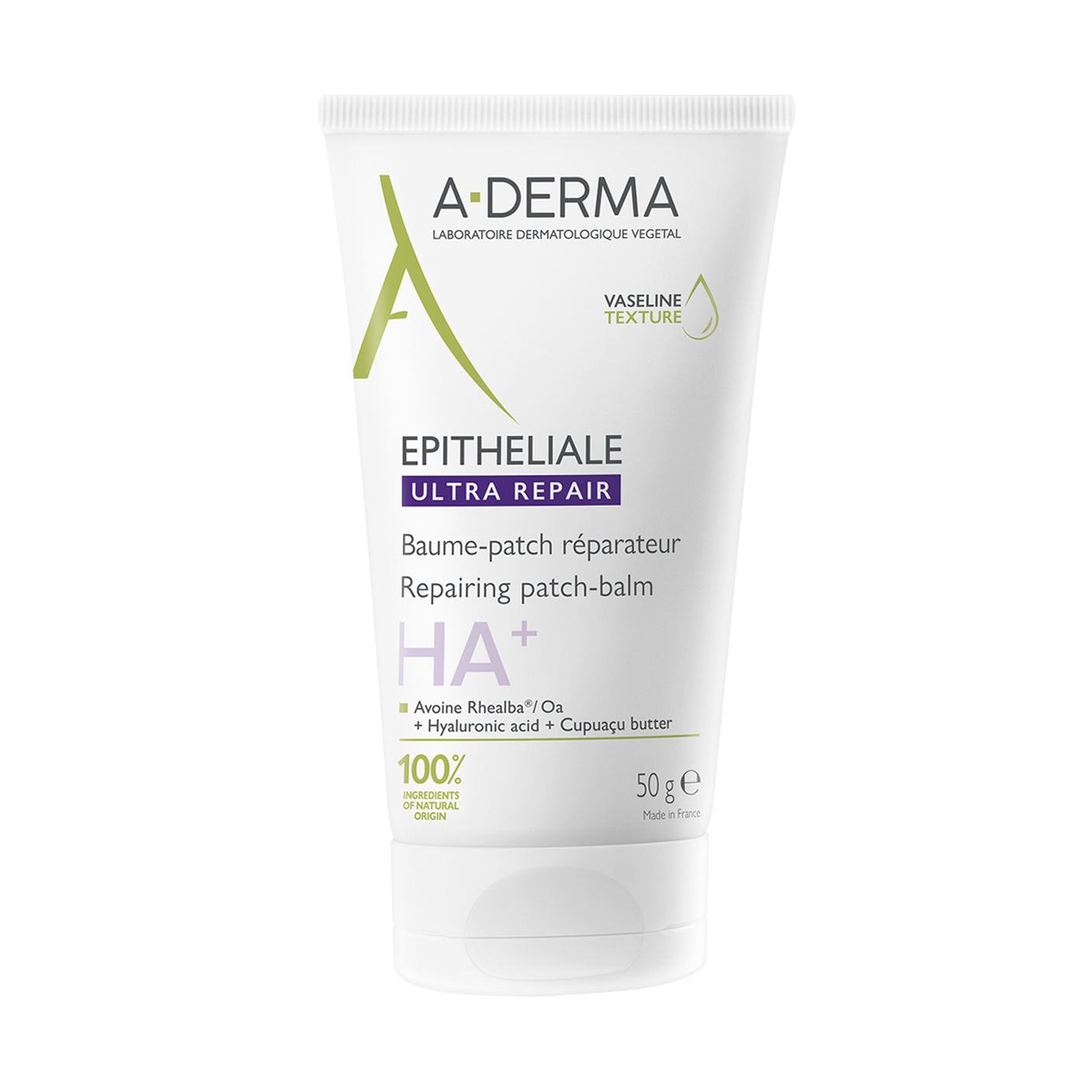 A-Derma Epitheliale Ultra Repair  Balsamo-patch ristrutturante, Ripara Lenisce e Idrata, Pelle fragilizzata e molto secca, con Acido Ialuronico e Burro di Cupuaçu, 50ml 