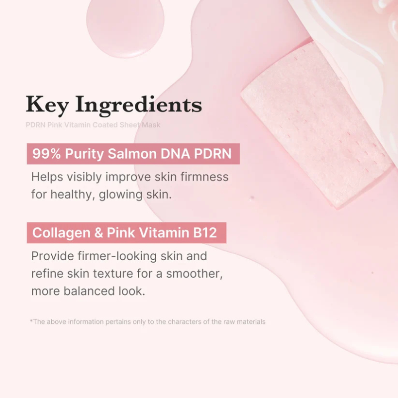Medicube PDRN Pink Vita Coating Sheet Mask - Maschera Illuminante Viso