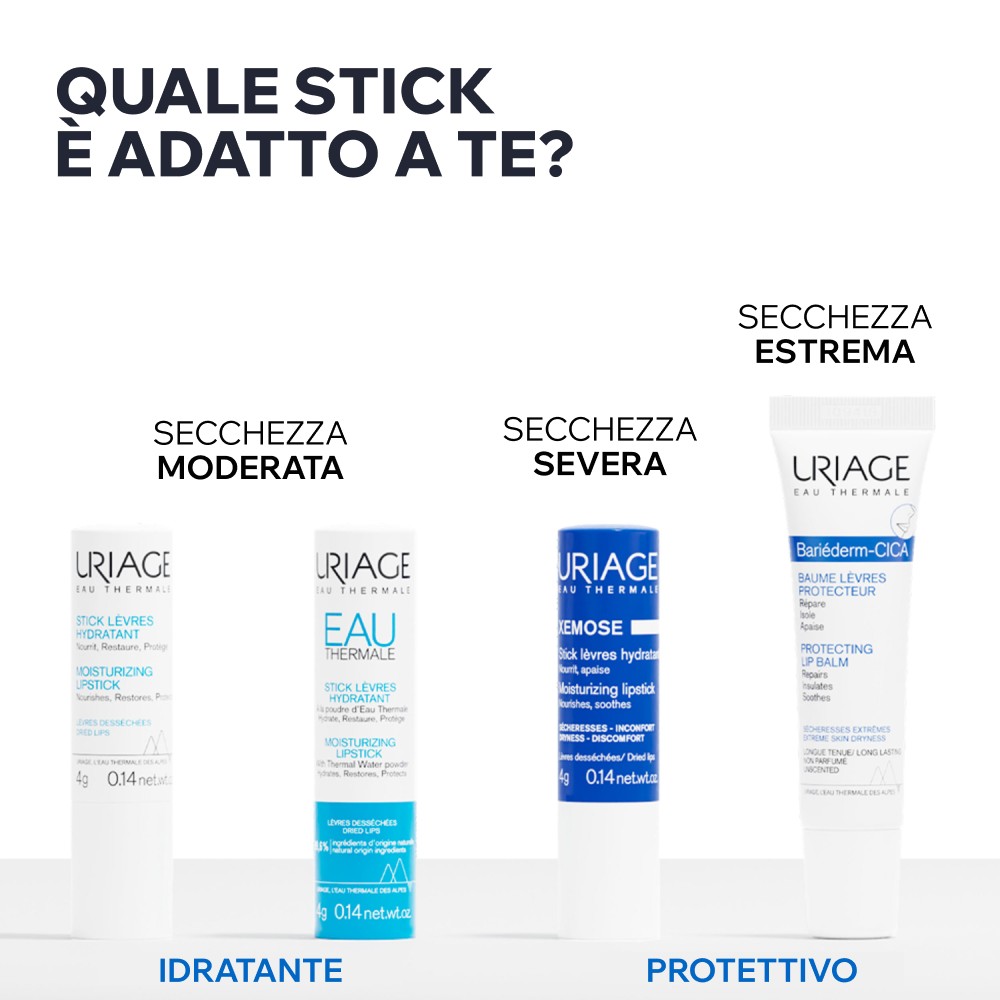 Uriage Xémose Stick Idratante Per Labbra Secche E Screpolate 4 g