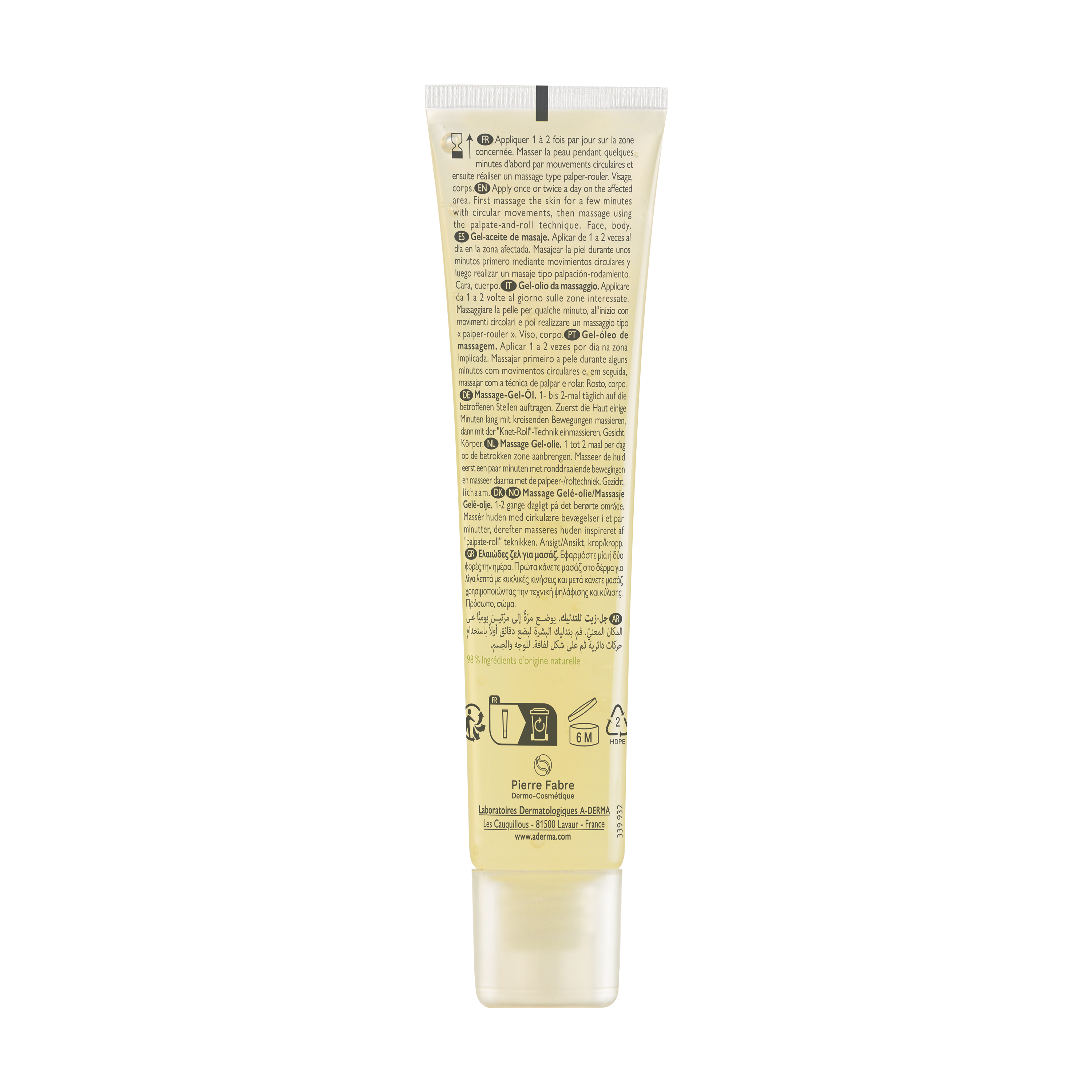 A-Derma Epitheliale Ultra Repair Gel-olio da massaggio, cicatrici e smagliature, 40ml