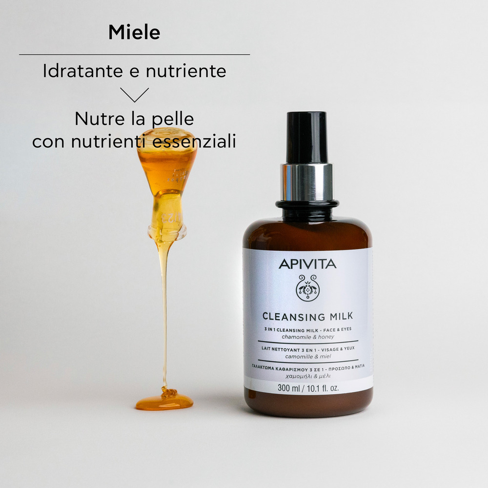 Apivita - Latte Detergente Struccante 3 In 1 Viso e Occhi Per Pelle Sensibile 300 ml