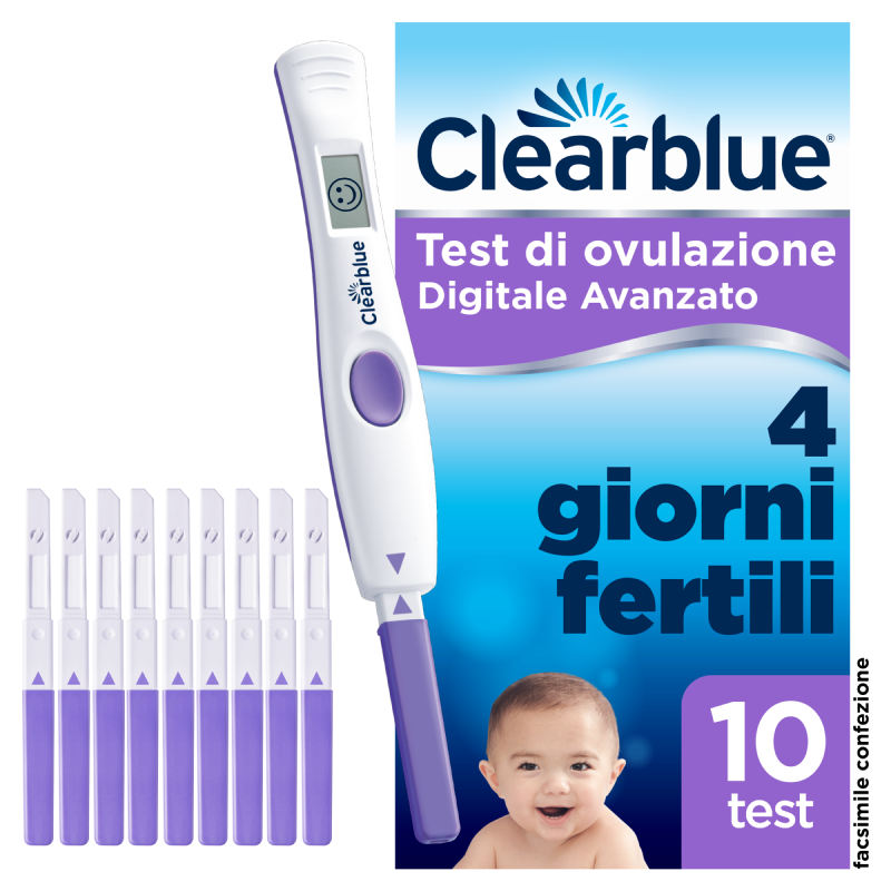 Test Di Ovulazione Clearblue Digitale Avanzato Aumenta Le Tue Probabilità Di Rimanere Incinta – 1 Portastick Digitale E 10 Sticks Test Di Ovulazione Clearblue Digitale Avanzato Aumenta Le Tue Probabilità Di Rimanere Incinta – 1 Portastick Digitale E 10 Sticks