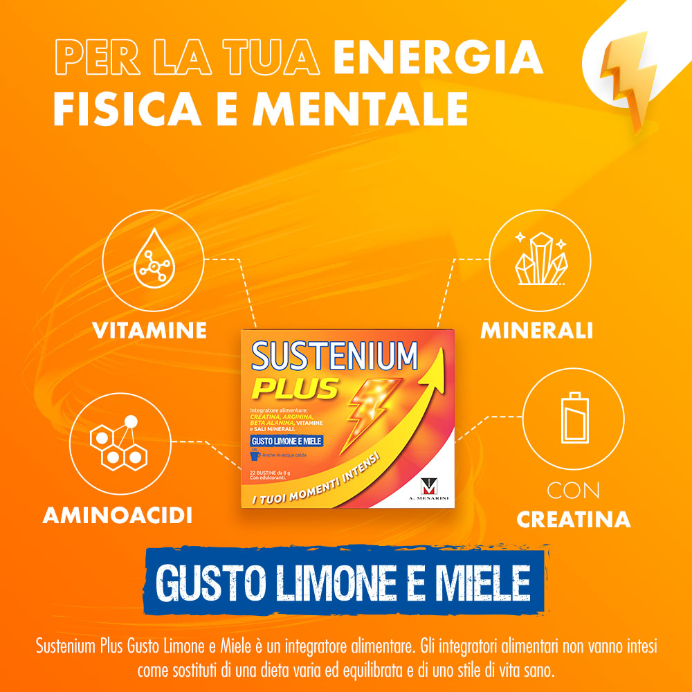 Sustenium Plus Limone e Miele 22 buste Sustenium Plus Limone e Miele 22 buste